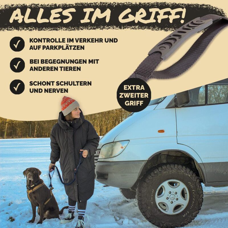 2-in-1 Dog leash with seat belt clip - Image 4